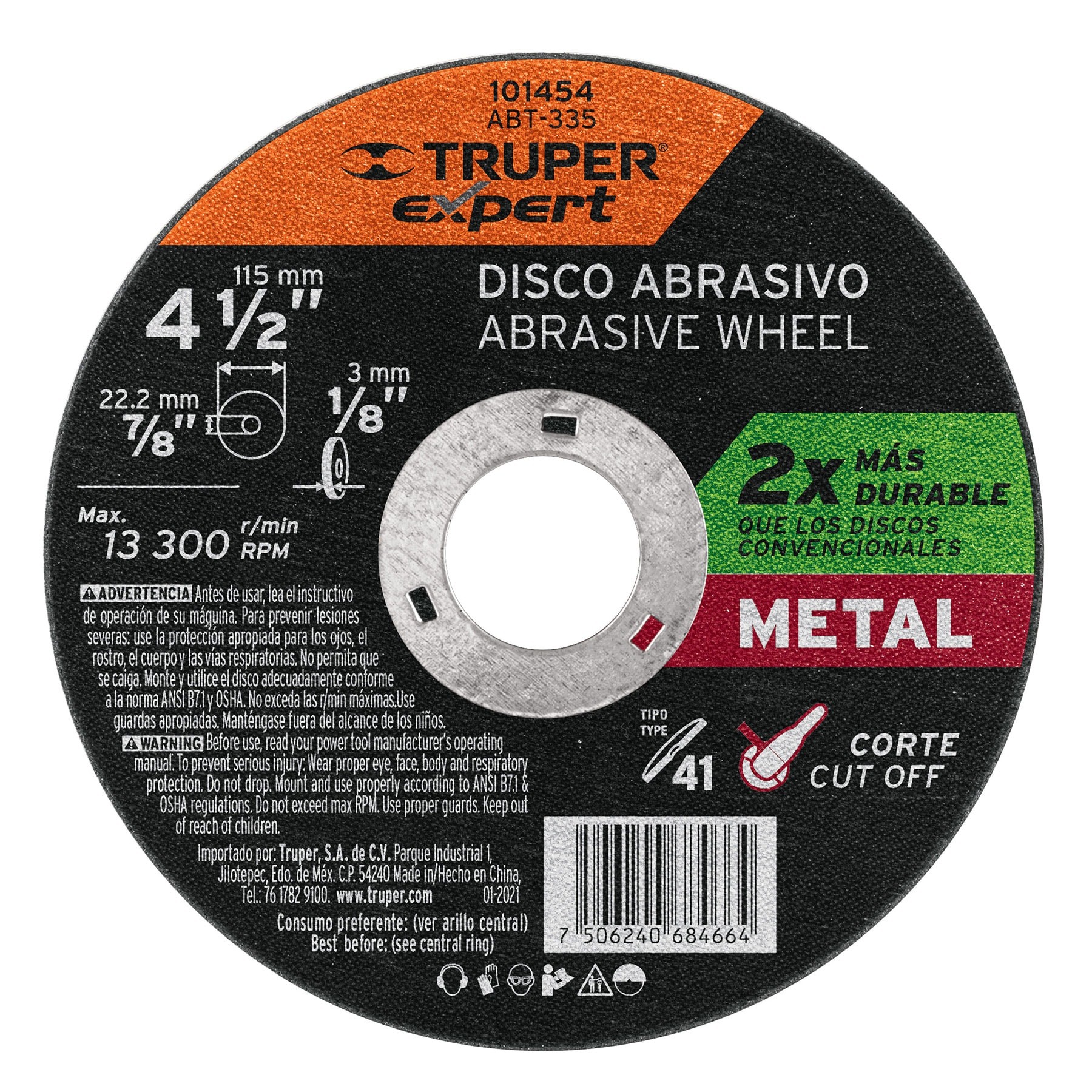 disco-para-corte-de-metal-4-1-2-tipo-41-truper-expert-be0 DISCO DE CORTE TRUPER